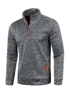 Men Sweatshirts Spring Thicker Pullover Half Zipper Pullove