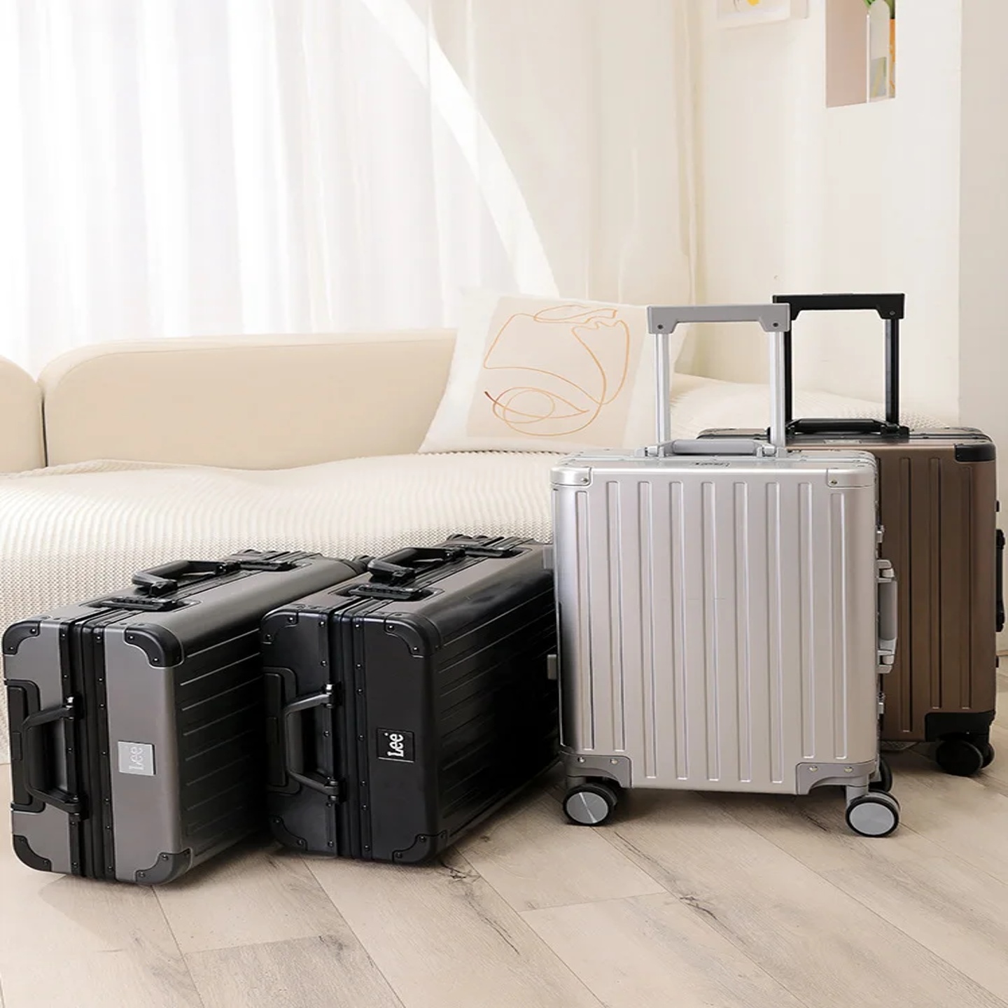 All-aluminum-magnesium alloy suitcase: women's 24-inch alum