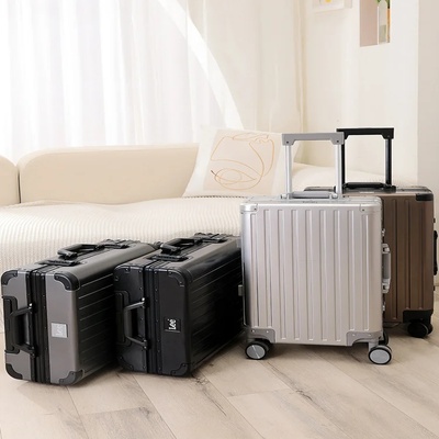 All-aluminum-magnesium alloy suitcase: women's 24-inch alum