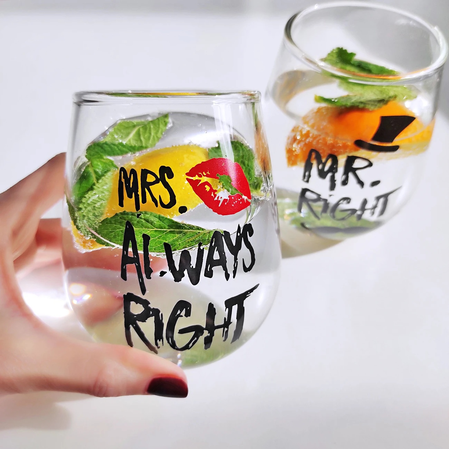 2pcs 3D cat cup stereo cat couple ceramic mug  pink and blu