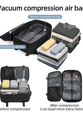 Men Travel Backpack vacuum compression Laptop Backpack 17 i