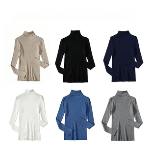 AOSSVIAO 2025 Basic Mock Neck Ribbed Sweaters for Women Cut