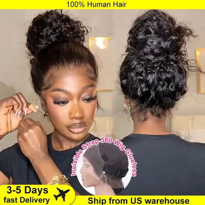 250 Density Invisible Strap 360 HD Full Lace Glueless Wig De