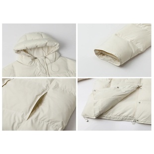 New Jack Women Duck White Loose Coats Down VEN CHIC