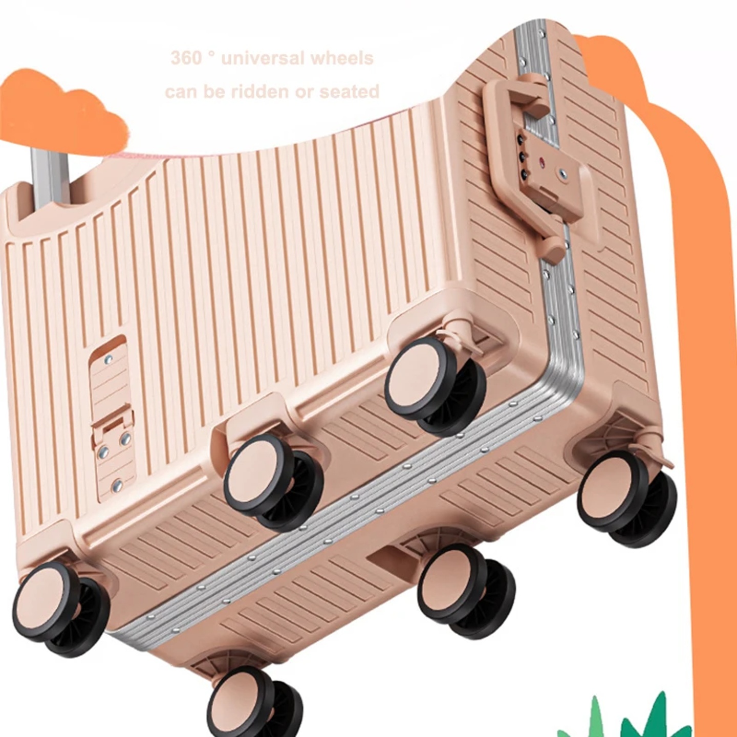 20 inch Mini Travel Suitcase Aluminum Frame Box Luggage Org