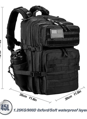 LHI 45L/35L/25L Tactical Backpack for Men and Women Waterpr