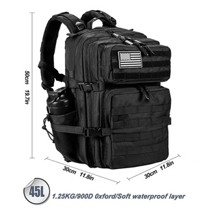 LHI 45L/35L/25L Tactical Backpack for Men and Women Waterpr