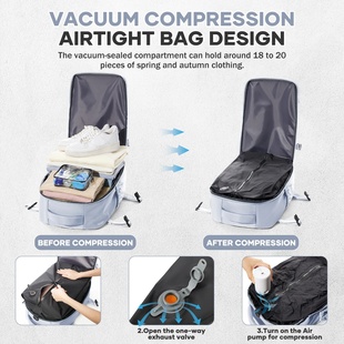 Fashion College Backpack Men Vacuum Compression Backpack, W