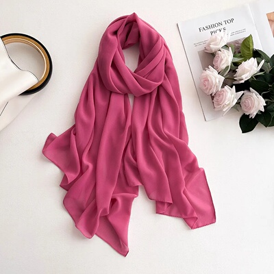 2025 Women Chiffon Hijab Scarf Premium Chiffon Muslim Hijab