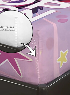 3pcs K-Pop Demon Hunters Print coreless Fitted Sheet Set Mu