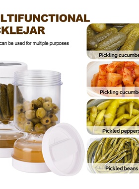 Pickles Jar With Forks Dry and Wet Dispenser Pickle and Oli