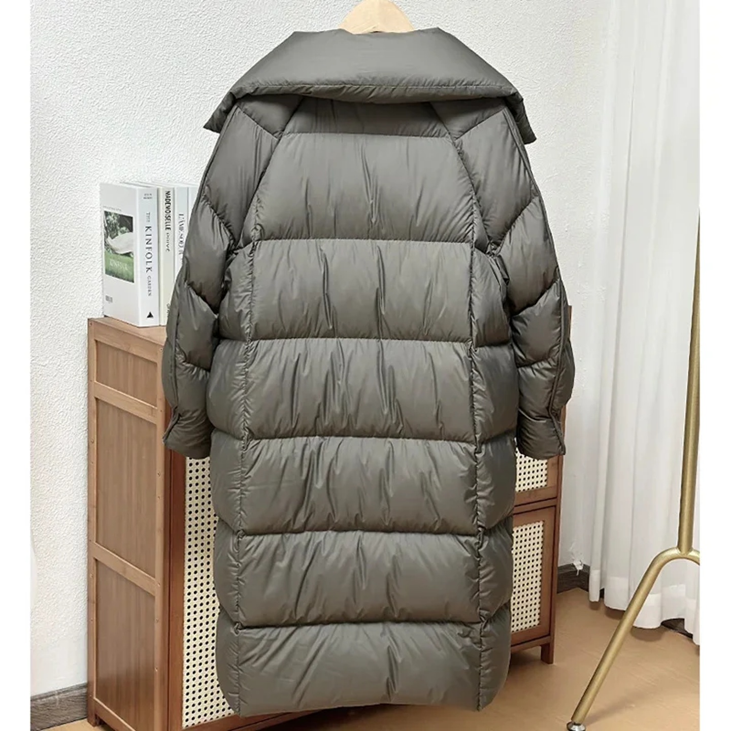 Schinteon Women White Duck Down Long Jacket Autumn Winter W