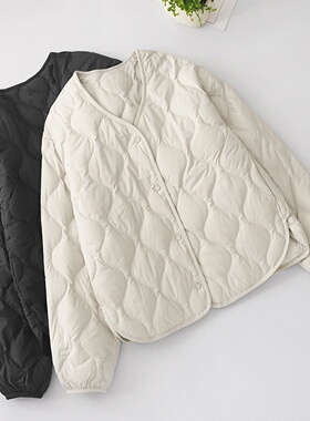 Lightweight Padded Cotton Jaet Women's Faion ort Loose Casu