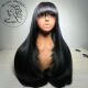 Synt Cut Scalp Fake Lace Bangs with Wigs Layered Straight