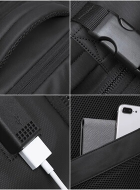 BANGE Travel Backpack Men Business Backpack School Expandab