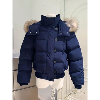 Autumn Winter Fur Hooded Jacket Women Outerwear Thick Dowon