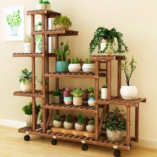 花架子客厅多层置物架落地花盆架多肉家用室内实木阳台养花架,收纳整理,阳台置物架,淘宝优惠券,粉丝福利购,淘宝优惠卷