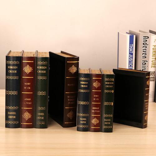 假书盒 复古收纳道具书首饰收纳包装办公室假书装饰摆件