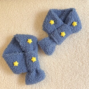 暖呼呼~秋冬宠物保暖围脖无毛德文约克夏比熊围巾猫狗羊羔毛脖套