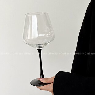 勃艮第高脚杯中古葡萄酒红酒香槟杯轻奢玻璃sensory感官杯子 趣皿