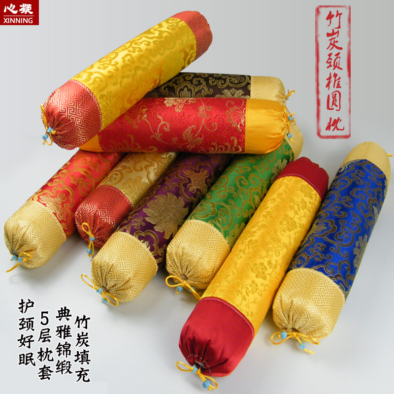 圆枕头颈椎枕成人大号竹炭糖果枕脊椎颈椎修复专用圆柱硬护颈枕头