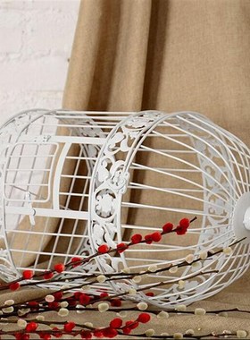 铁艺鸟笼小鸟笼 橱窗摆件 挂式鸟笼大号 婚庆道具装饰鸟笼