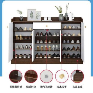 鞋 架门口进门大容量收纳柜玄关柜多功能柜防尘经济型储物柜子 柜鞋