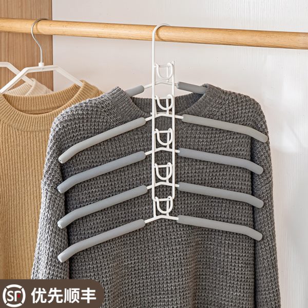 省空间铁衣架宿舍不占衣柜多功能多层收纳神器折叠挂衣家用卧室架