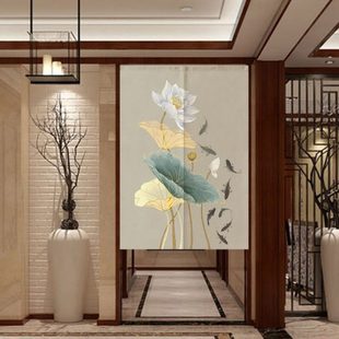 门帘隔断帘厨房客厅棉麻厕所中国风布艺房间装 中式 饰家用挡风挂帘