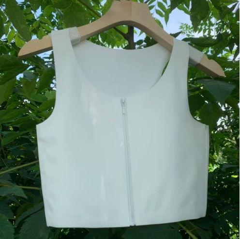 乳胶无痕束胸内衣女大胸显小运动背心拉链缩胸神器t塑胸超平裹胸