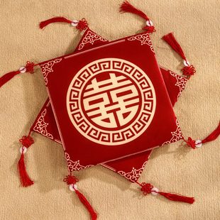 跪垫结婚敬茶红色坐福垫一对新婚礼新娘改口磕头喜垫婚庆用品大全
