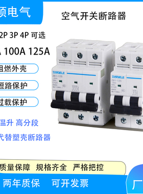 空气开关ZB1-125家用B型C型D型 空开小型断路器空调总闸1P2P3P 4P
