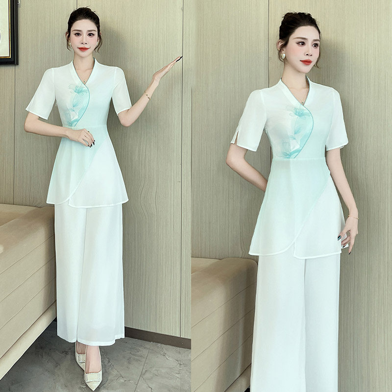 美容师工作服女新款足浴足疗技师按摩美容院SPA采耳养生气质套装