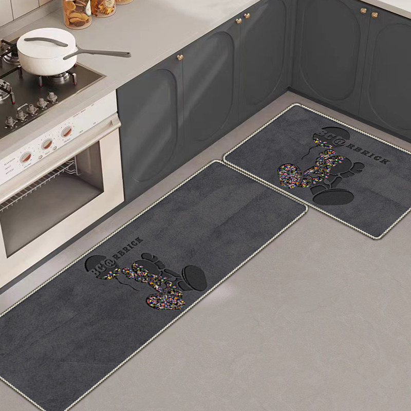 厨房地垫满铺家用套装吸水吸油防滑加厚厨房专用地毯好打理防尘垫,居家布艺,厨房地垫,淘宝优惠券,粉丝福利购,淘宝优惠卷
