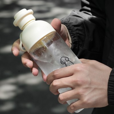 seeu周边丨啵啵杯小狗杯双饮口运动大容量水杯塑料随手杯600ml