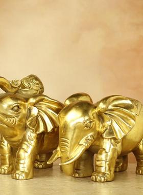 久鉴 铜大象摆饰 吉祥元宝如意对象居家办公装饰 多款式多尺寸
