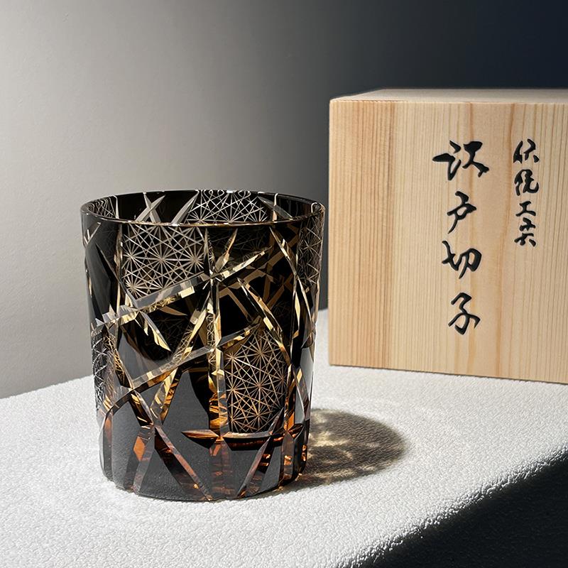 诸神之战&高级威士忌酒杯日本清酒水晶玻璃杯江户切子杯洋酒