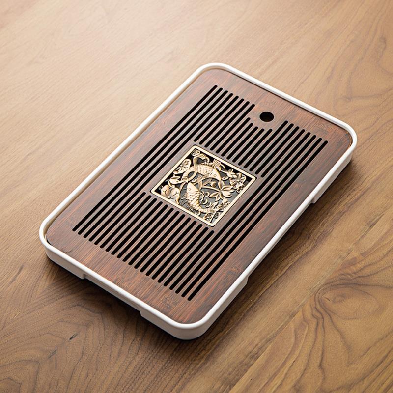 2022新款茶盘家用简约储水小型沥水茶台功夫茶具竹茶海干泡台托盘