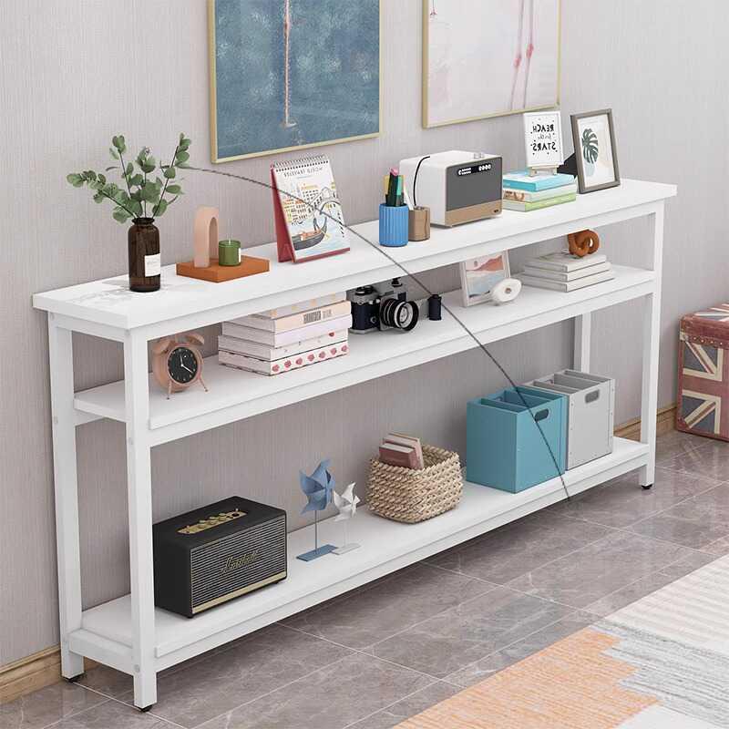 沙发后置物架宽15/20/25/30cm靠墙窄桌床边床尾夹缝多层书桌定制