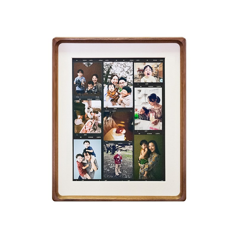 实木相框摆台定制照片打印diy复古胶片风高级感寸全家福宫格