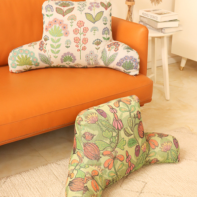 lund全棉提腰靠沙发腰枕卧室床头靠背垫办公室座椅护腰靠垫