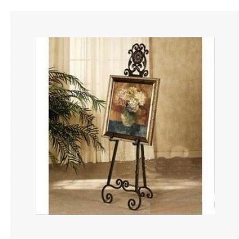 欧式铁艺油画架画板支架油画展示架 客厅婚纱架海报架 支点调节