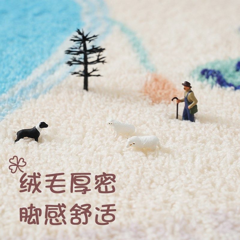 爱卡通儿童房地毯卧室女孩房间家用床边毯规则加厚阅读区垫子,居家布艺,床边毯,淘宝优惠券,粉丝福利购,淘宝优惠卷