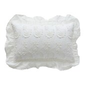 靠垫沙发卧室靠枕靠背 白色现代方枕腰枕欧式 法式 蕾丝抱枕