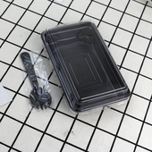 长条方形两粒班戟盒子甜品寿司打包盒雪媚娘包装 盒吸塑盒