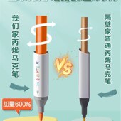头丙烯马笔儿童水彩笔笔学生美术画画透色叠色色比心西炳漆笔烯咕