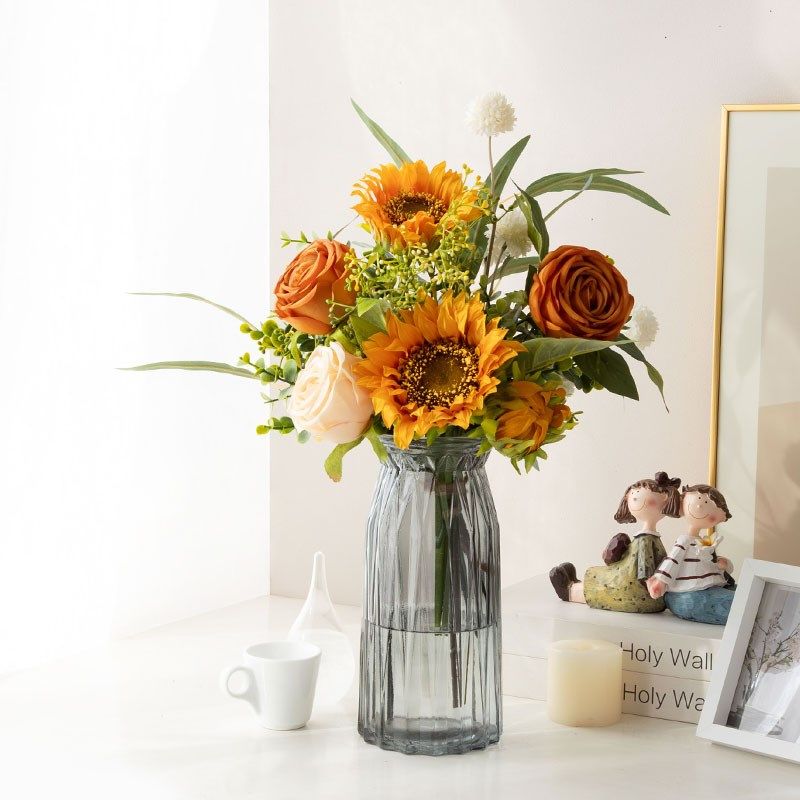 向日葵仿真假现代田园风太阳手捧客厅餐桌电视柜装饰设,家居饰品,仿真花/假花,淘宝优惠券,粉丝福利购,淘宝优惠卷