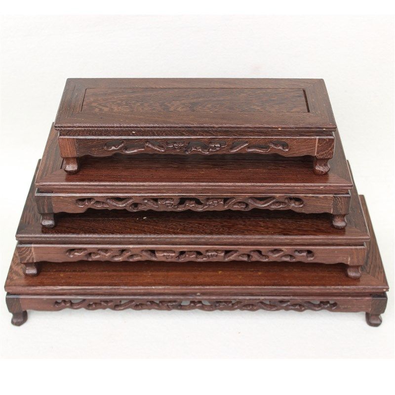 实木奇石木雕底座木质长方形茶壶紫砂壶底座玉器盆景架子