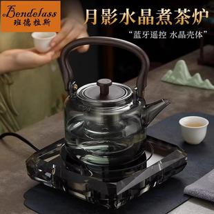 高档水晶电陶炉加厚耐热玻璃煮茶壶围炉高档家用煮茶炉煮茶器套装