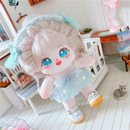 现货可爱超萌娃衣20cms棉花娃娃公仔换货公主裙子连衣裙配饰礼物
